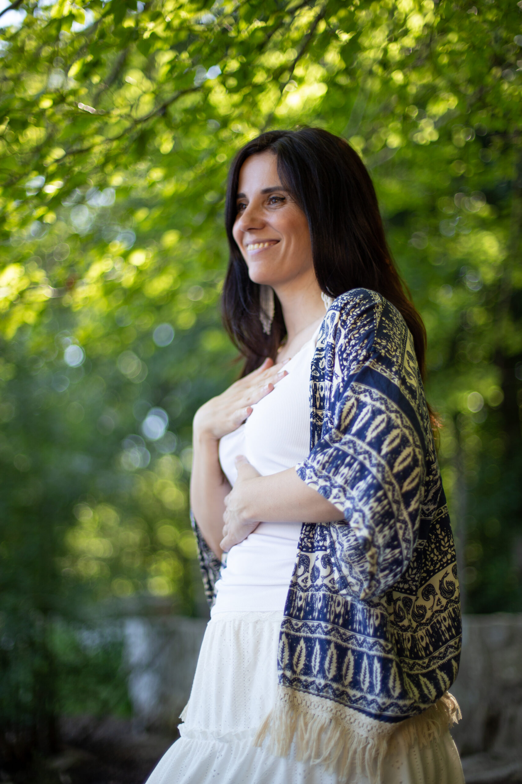 Maria Mercè Carbonell en el bosque